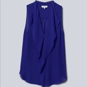 Aritzia Ainsley Silk Blouse - Beige & Grey